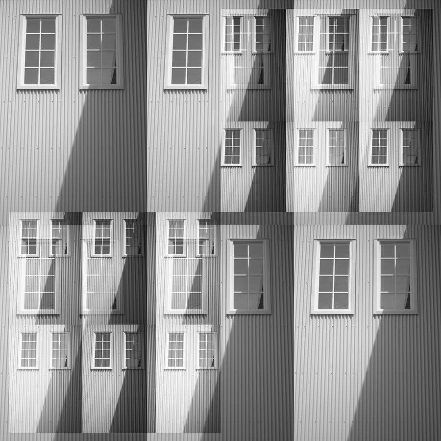 Architecture Photograph - Mill Works Windows Midlothian VA BW by Suzanne Powers