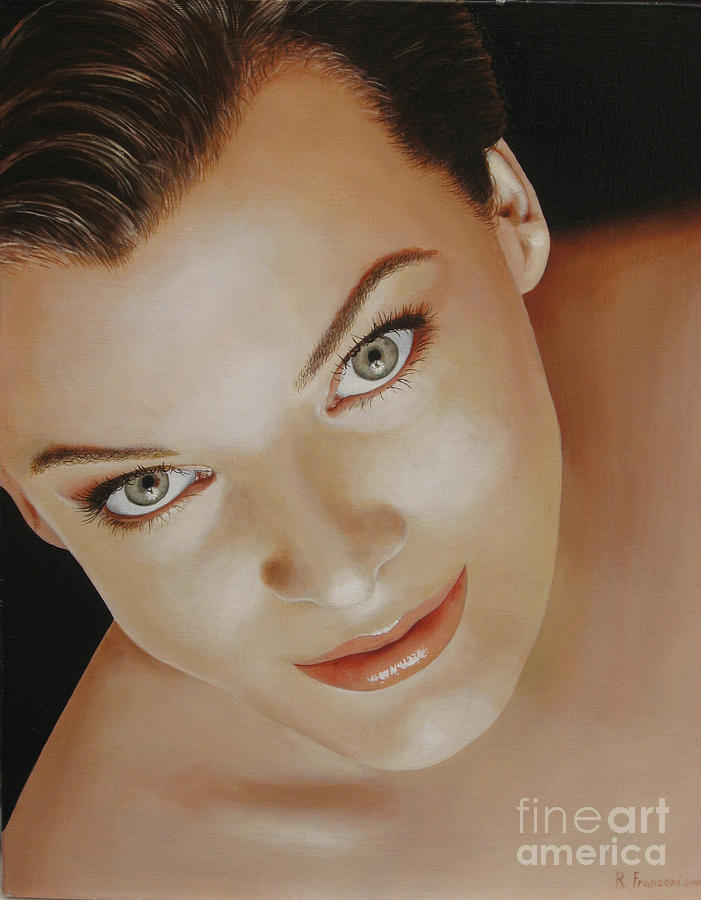 Portrait Painting - Milla Jovovich by Riccardo Franzoni Portrait Painting - Milla Jovovich by Riccardo Franzoni