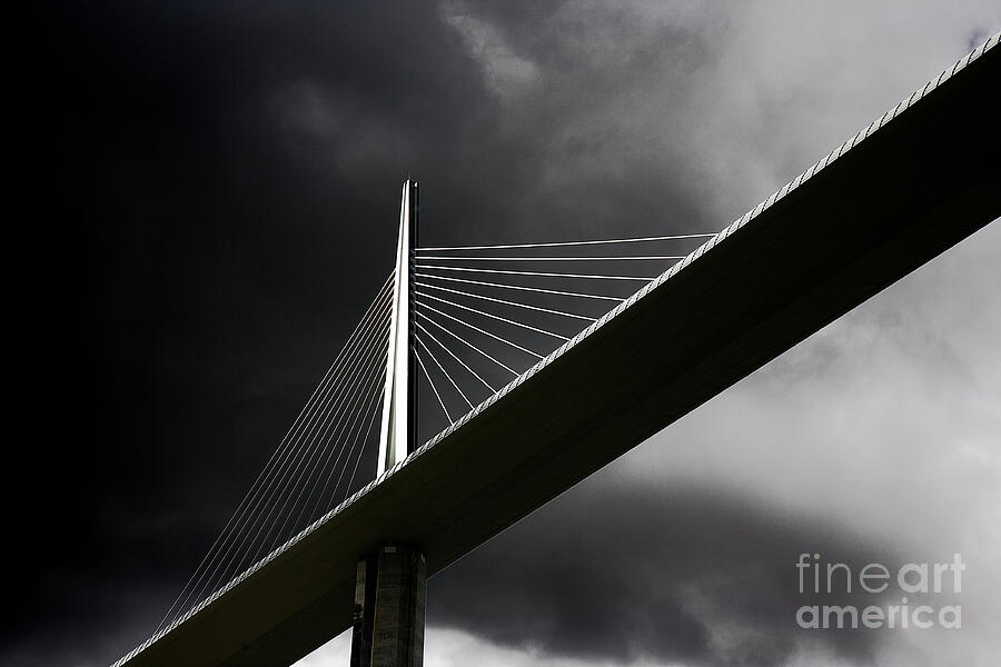 Bridge Photograph - Millau Viaduct by Heiko Koehrer-Wagner