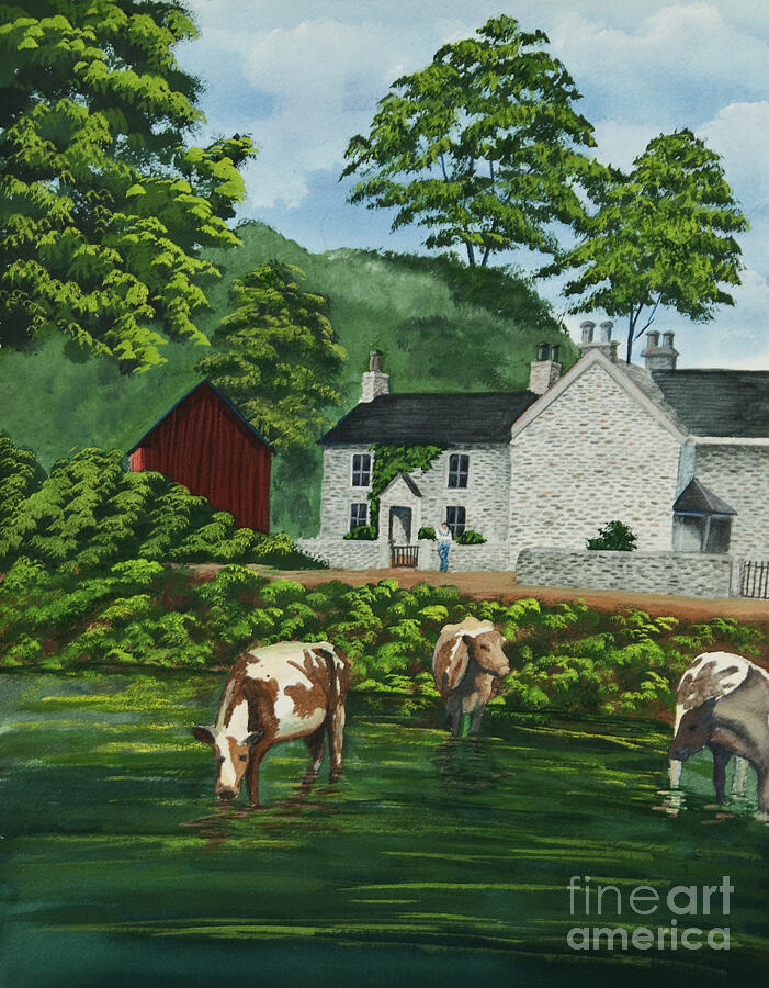 Milldale In Staffordshire Painting by Charlotte Blanchard