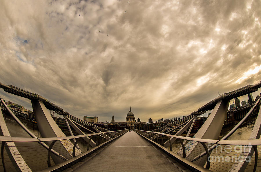 Millennium Bridge Photograph by Howard Ferrier