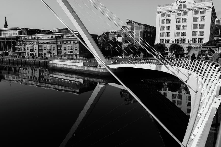 Millenium Bridge in Black and White Photograph by Iordanis Pallikaras