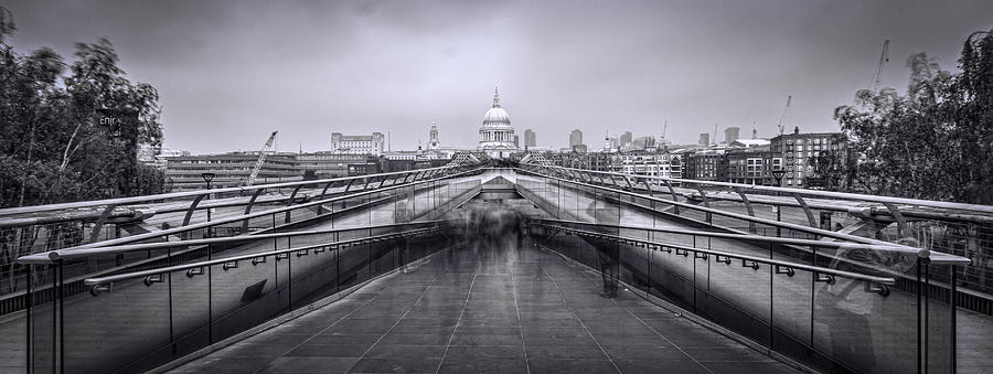 Millennium Bridge and St Pauls Cathedral  Photograph by Chris Smith