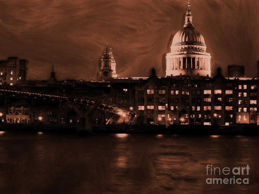 Millennium Bridge - London #2 Painting by Gull G