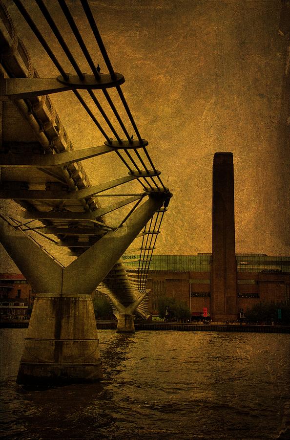 Architecture Photograph - Millennium Bridge London by Tim Kahane