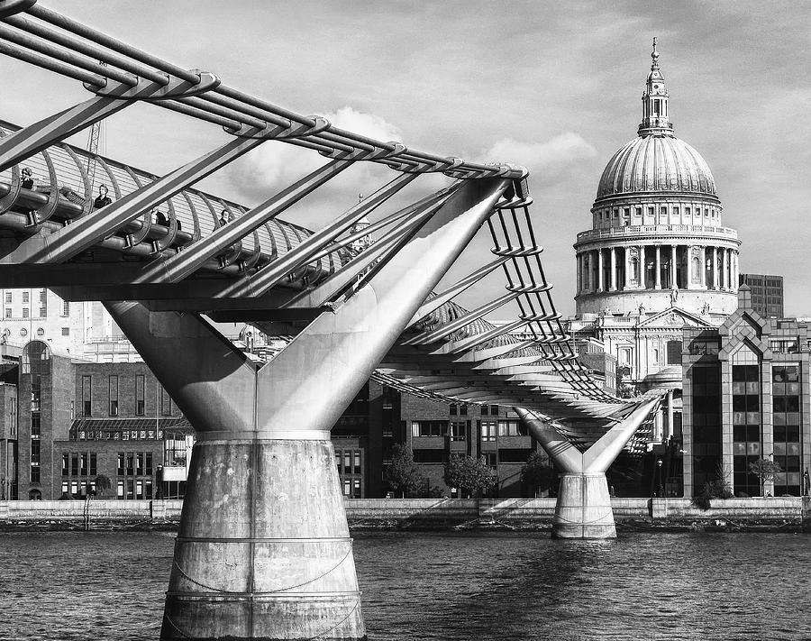 Millennium Footbridge Photograph by Shirley Mitchell