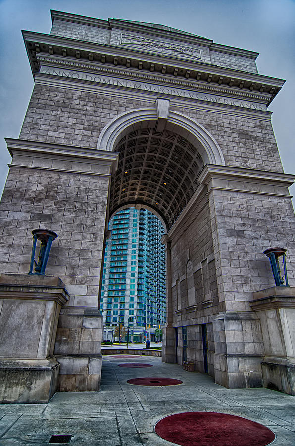 Millennium Gate triumphal arch at Atlantic Station in Midtown At Photograph by Alex Grichenko