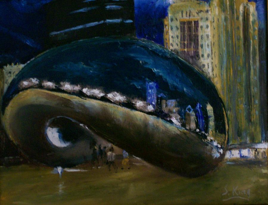 Millennium Park - Chicago Painting by Stephen King