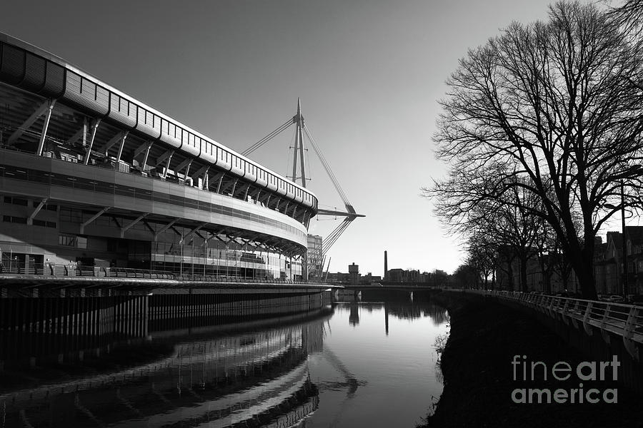 Millennium Stadium and River Taff Cardiff Photograph by James Brunker