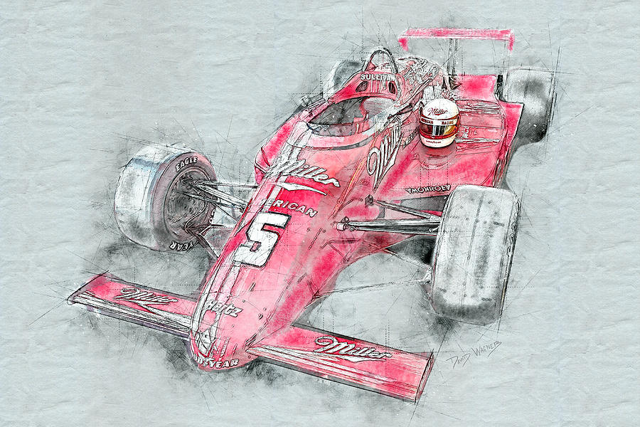 Miller American Racing Mixed Media by David Wagner