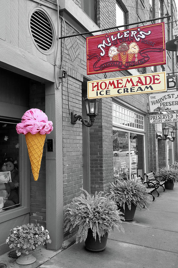 Millers Homemade Ice Cream Photograph by Scott Kingery