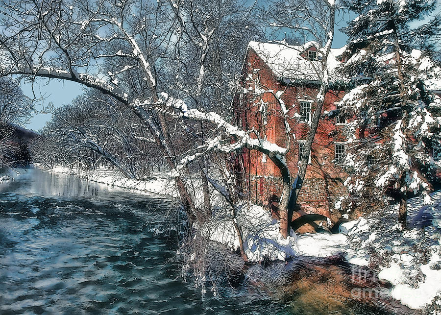 Mill House in Winter Photograph by Geoff Crego
