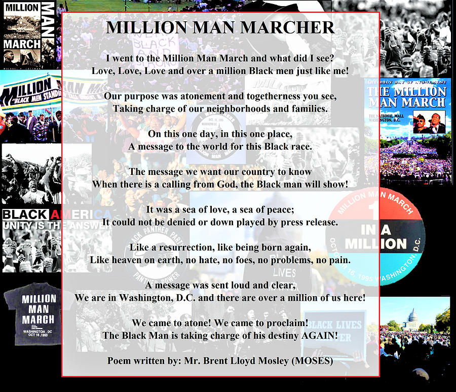 Million Man Marcher By MOSES Digital Art by Adenike AmenRa