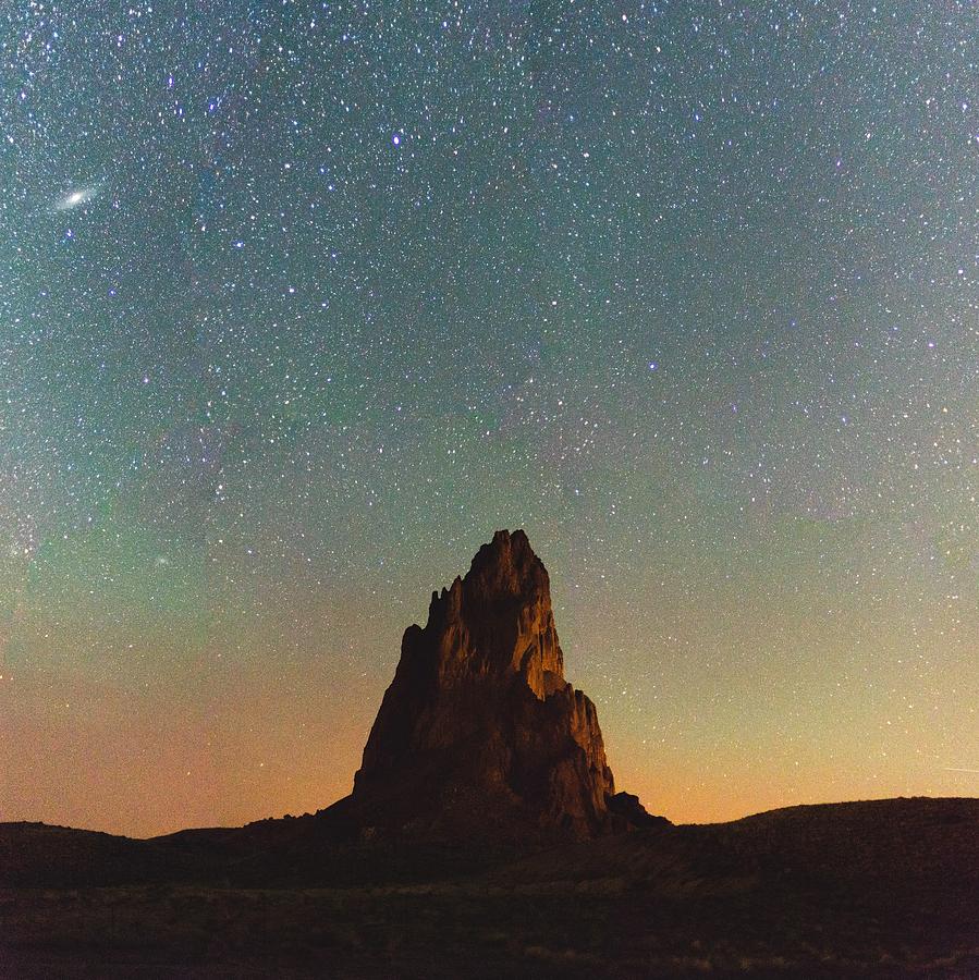 Million stars over Agathla, AZ Photograph by Mati Krimerman