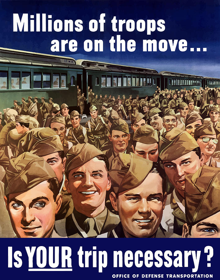 Train Painting - Millions Of Troops Are On The Move by War Is Hell Store