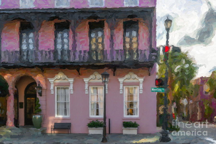 Mills House Pink Coral In Charleston Sc Photograph