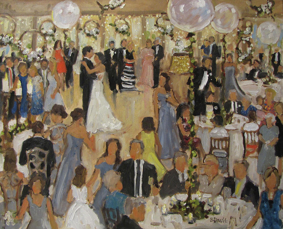 Mills Justice Wedding Reception Painting By Barbara Davis