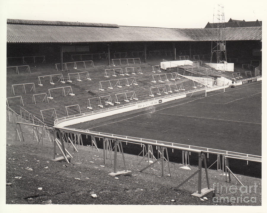 Millwall - The Den - East End Terrace 1 - BW - 1968 Photograph by Legendary Football Grounds