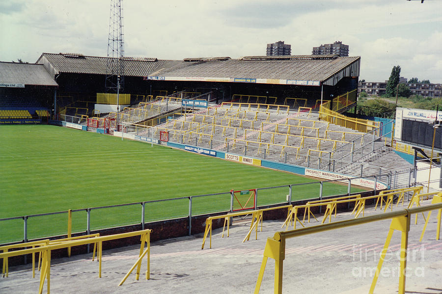 Millwall - The Den - West End Terrace - August 1992 Photograph by Legendary Football Grounds
