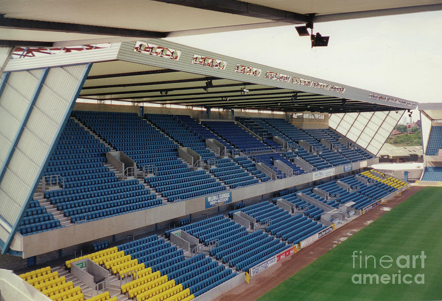 Millwall - The New Den - West Side Main Stand 1 - August 1993 Photograph by Legendary Football Grounds