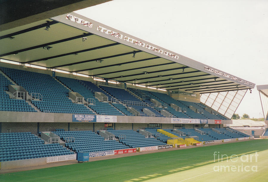 Millwall - The New Den - West Side Main Stand 2 - July 1994 Photograph by Legendary Football Grounds