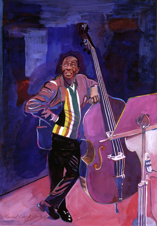 Milt Hinton Jazz Bass Painting by David Lloyd Glover