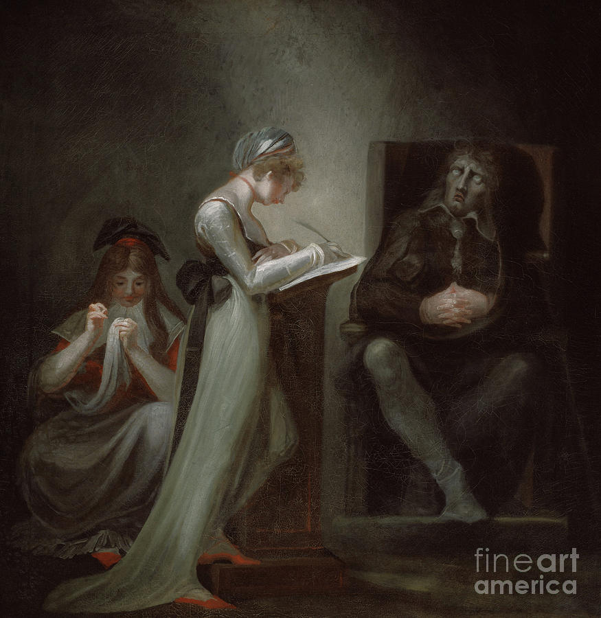 Milton Dictating to His Daughter Painting by Henry Fuseli