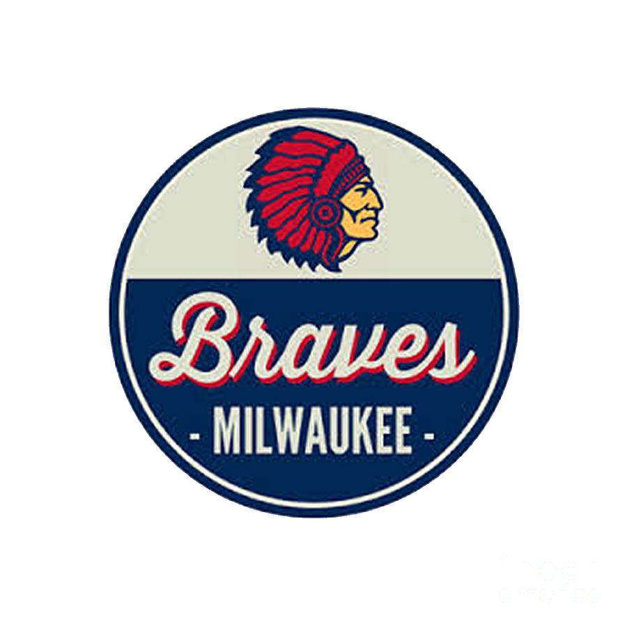 Milwaukee Braves Retro Logo Digital Art by Spencer McKain - Fine Art ...