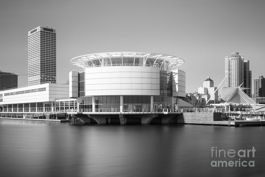 Milwaukee Photograph - Milwaukee Discovery World Picture in Black and White by Paul Velgos