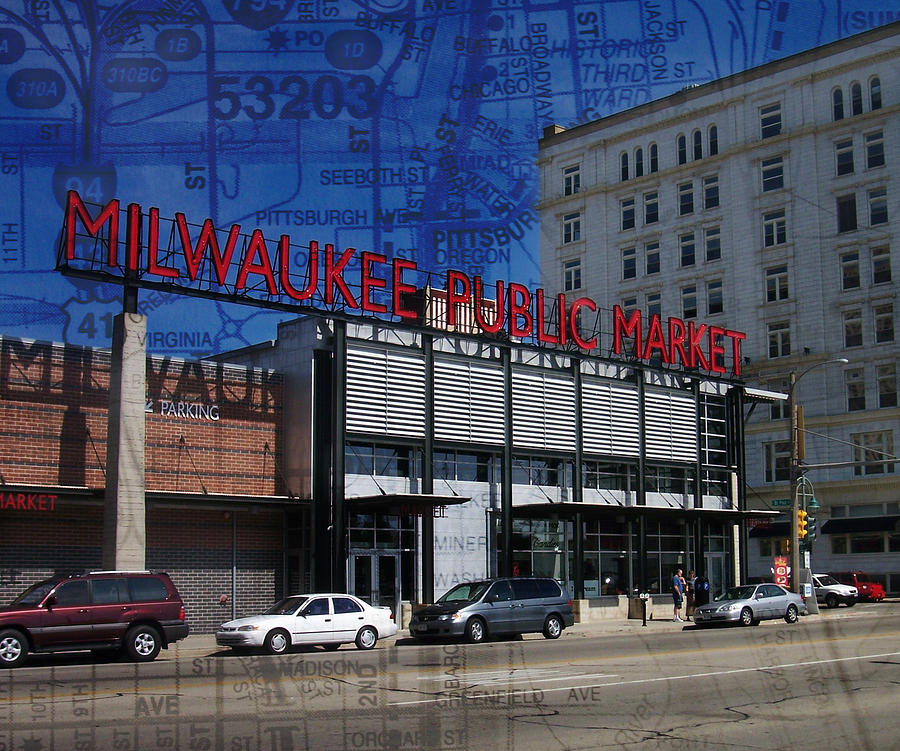 Milwaukee Public Market W Map Photograph