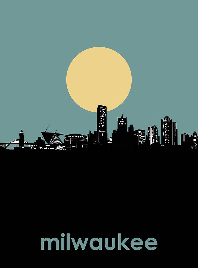 Milwaukee Skyline Minimalism 3 Digital Art