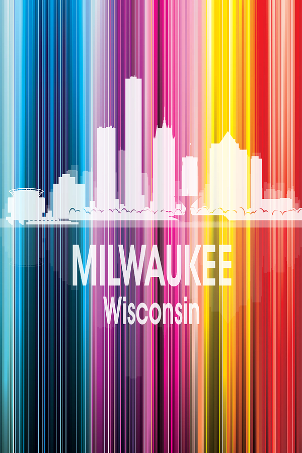 Milwaukee WI 2 Vertical Digital Art by Angelina Tamez