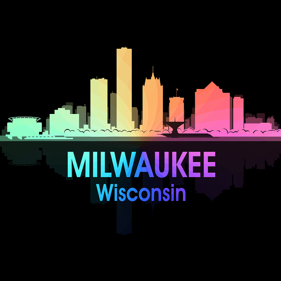 Milwaukee WI 5 Squared Digital Art by Angelina Tamez