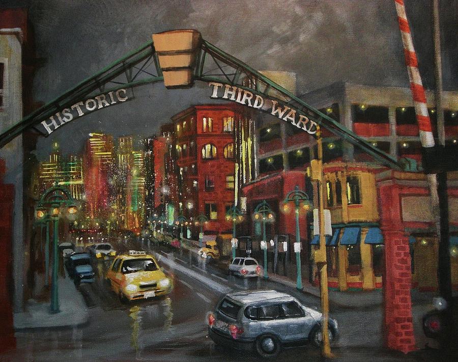 Milwaukees Historic Third Ward Painting by Tom Shropshire