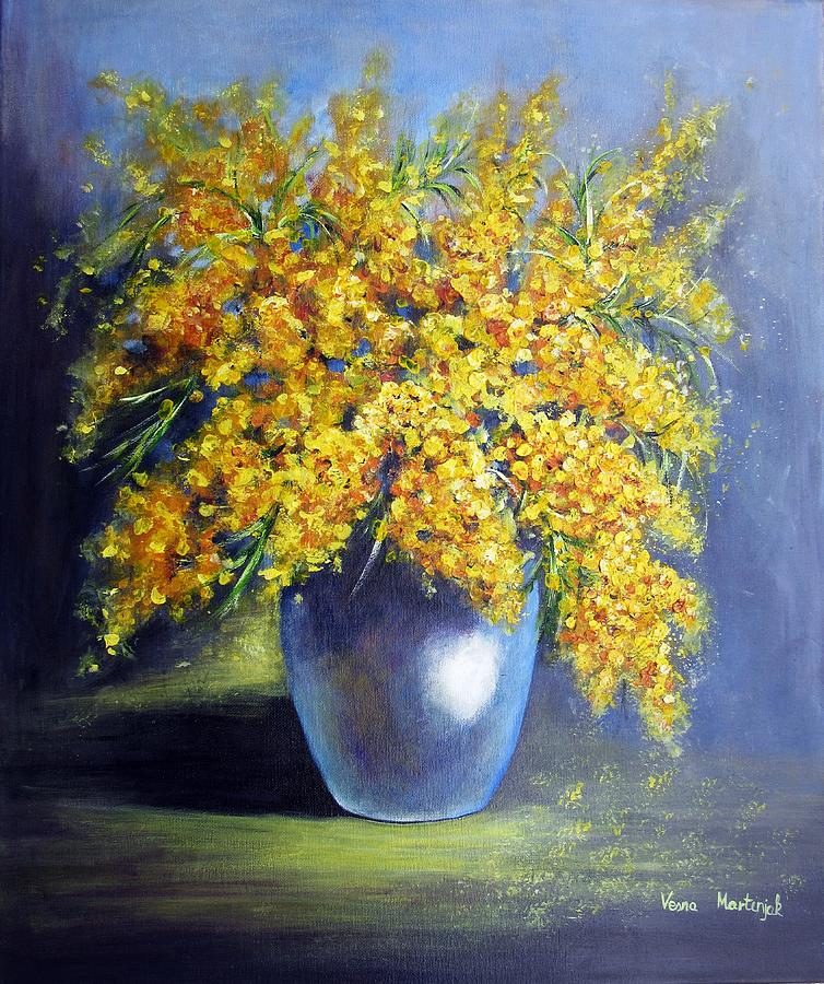 Mimosa Painting by Vesna Martinjak