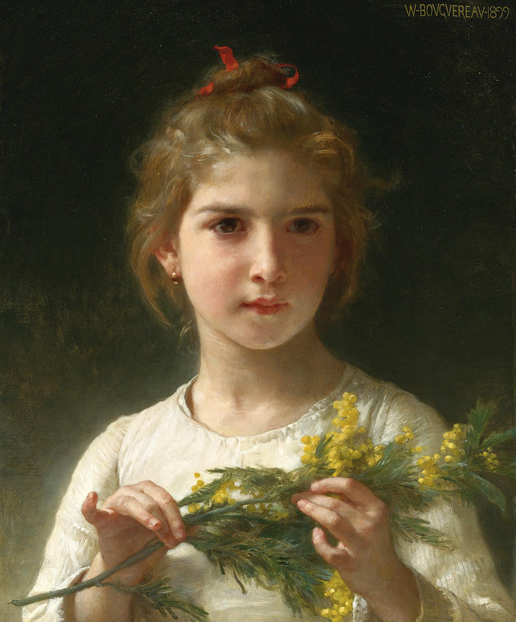 William Adolphe Bouguereau Painting - Mimosa  by William-Adolphe Bouguereau
