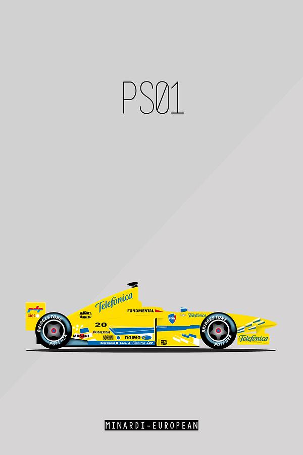Minardi European PS01 F1 Poster Painting by Beautify My Walls