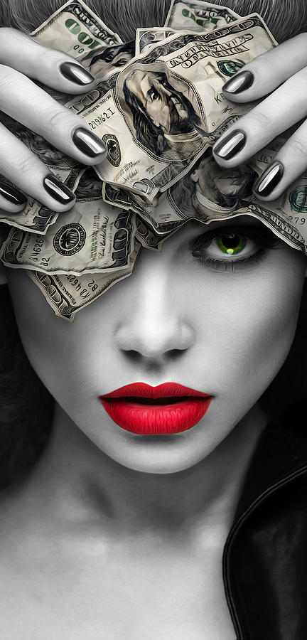 Money Digital Art - Mind on the Money by Canvas Cultures