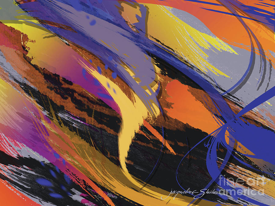 Abstract Digital Art - Mind Speed by Jacqueline Shuler