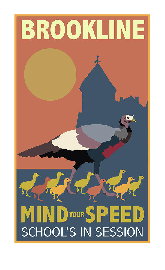 Boston Digital Art - Mind Your Speed by Caroline Barnes