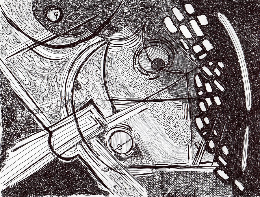Abstract Drawing - Minds Eye View by Todd  Peterson