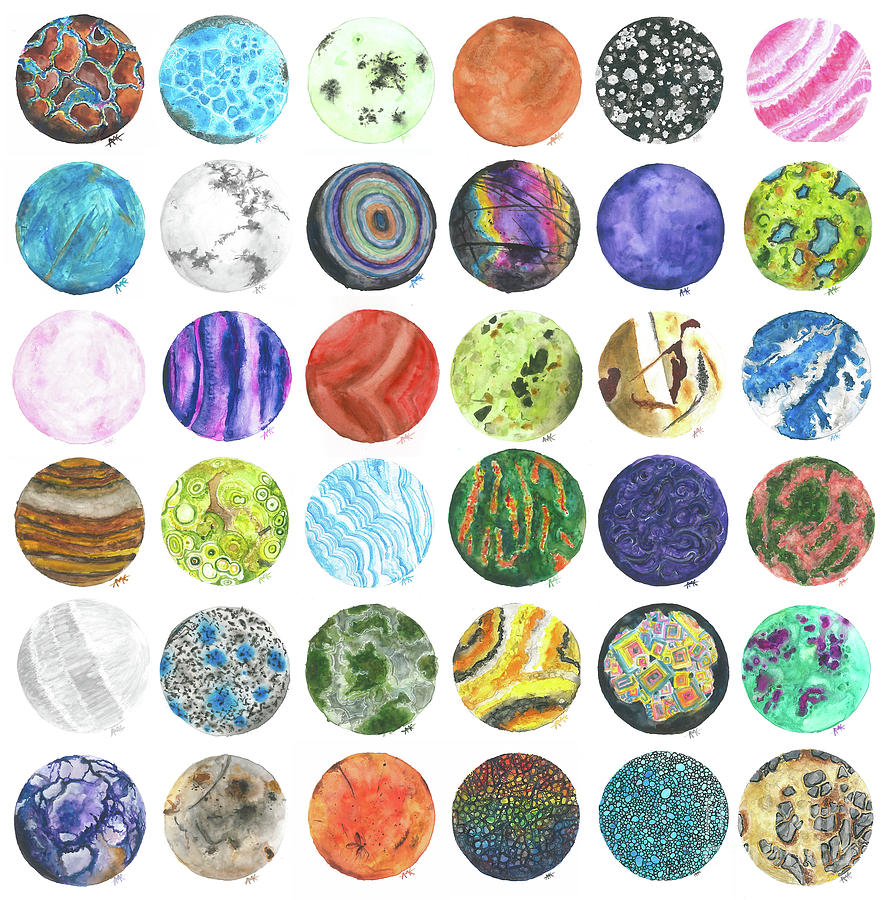 Mineral Marbles Painting by Abigail Kramer
