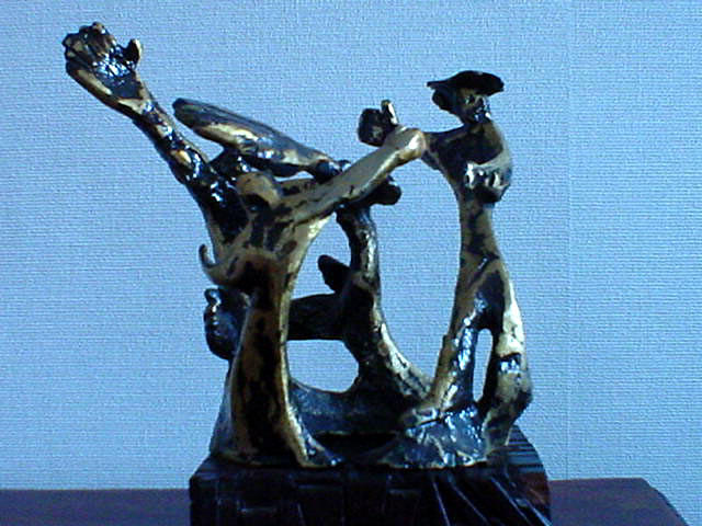 Miners dance Sculpture by Adalardo Nunciato  Santiago