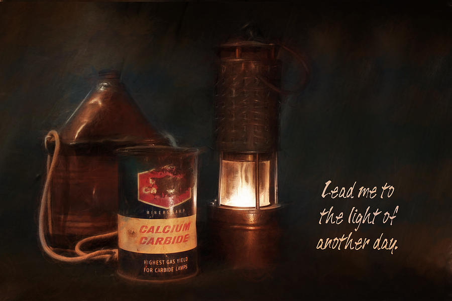Lamp Photograph - Miners Essentials by Lori Deiter