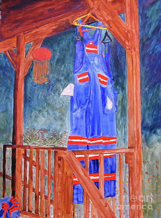 Miners Overalls Painting by Sandy McIntire