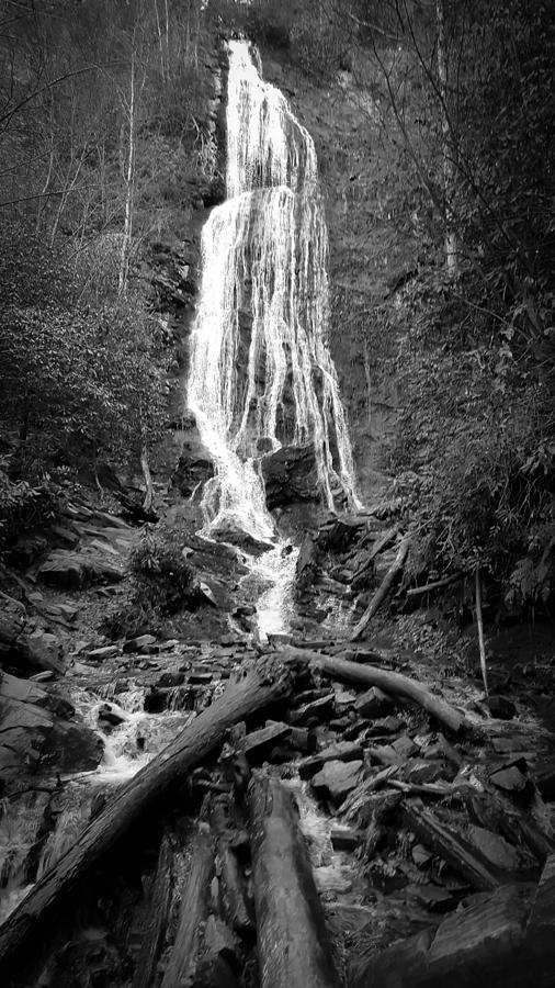 Mingo Falls B and W Photograph by George Kenhan
