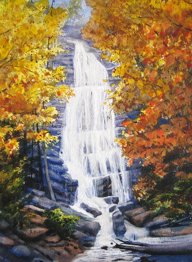 Mingo Falls Painting by Shirley Braithwaite Hunt
