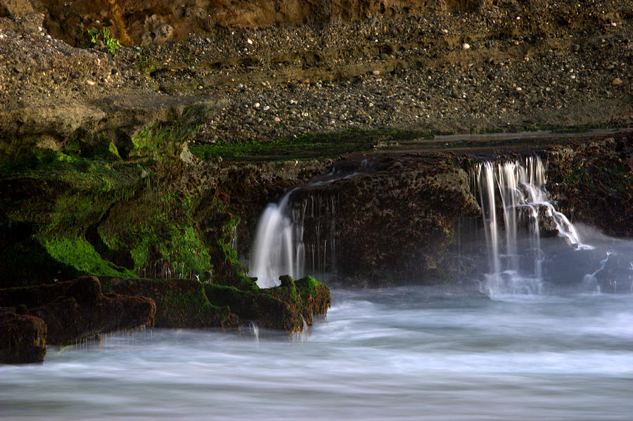 Nature Photograph - Mini Falls Laguna Beach by Brad Scott