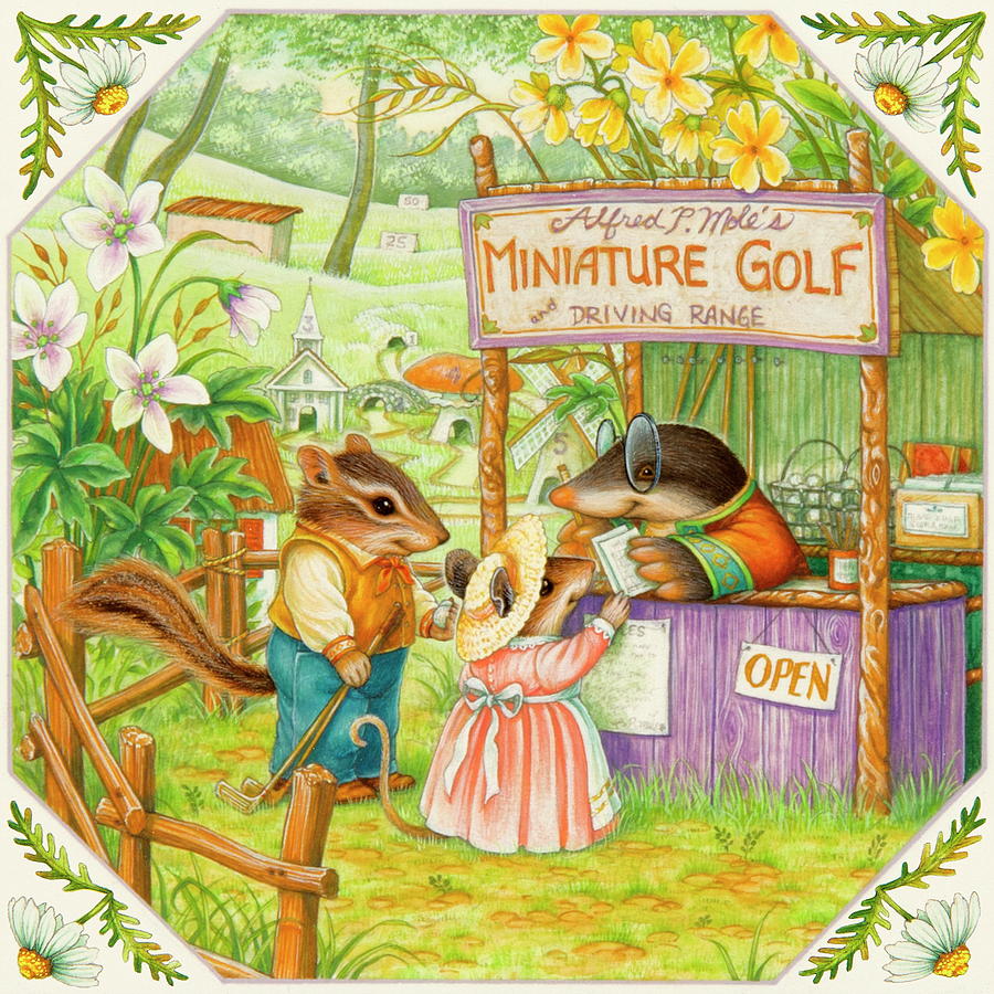 Mini-Golf Painting by Lynn Bywaters