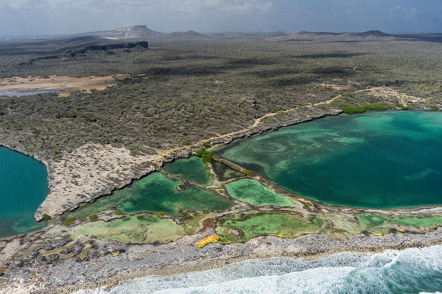Helicopter Photograph - Mini Lagoons Curacao by For Ninety One Days